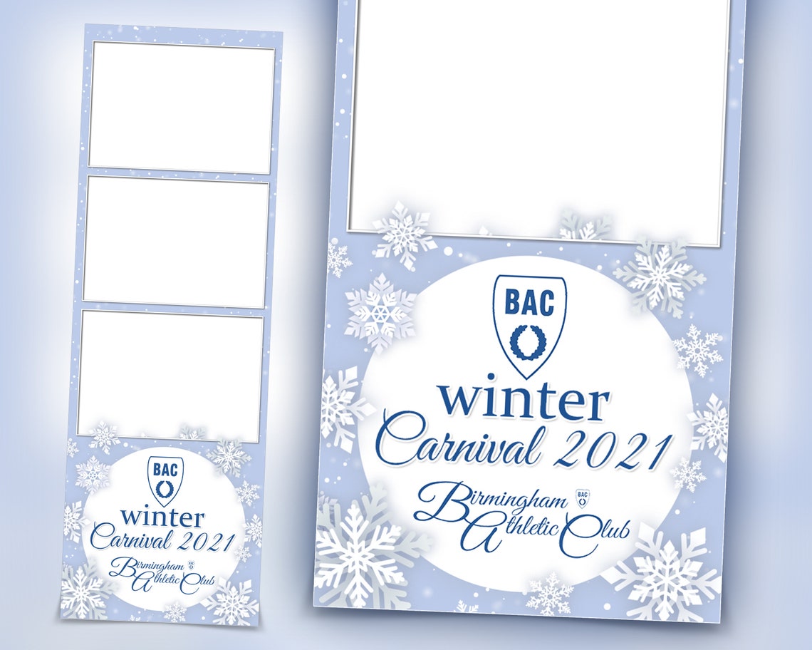 Photo Booth Template Winter Wonderland Winter Carnival 2021 Etsy