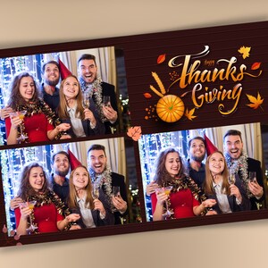 Modelo de cabine fotográfica 4x6 outono para ação de graças, amizade, chá de panela, feriado, casamento, aniversário, doce 16 quinceañera