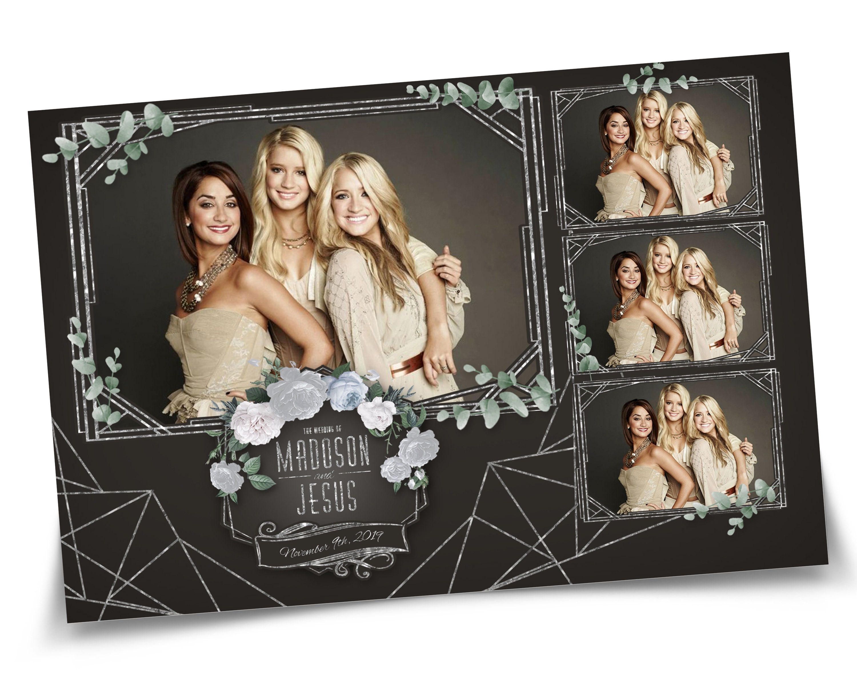 Wedding Photobooth Template Floral Photobooth Template 4x6 Etsy