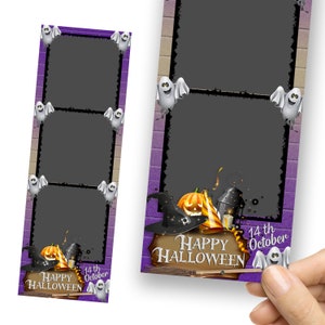 Salsa Halloween Photo Booth Template 2x6 Photobooth Pumpkin Strip Salsa Booth