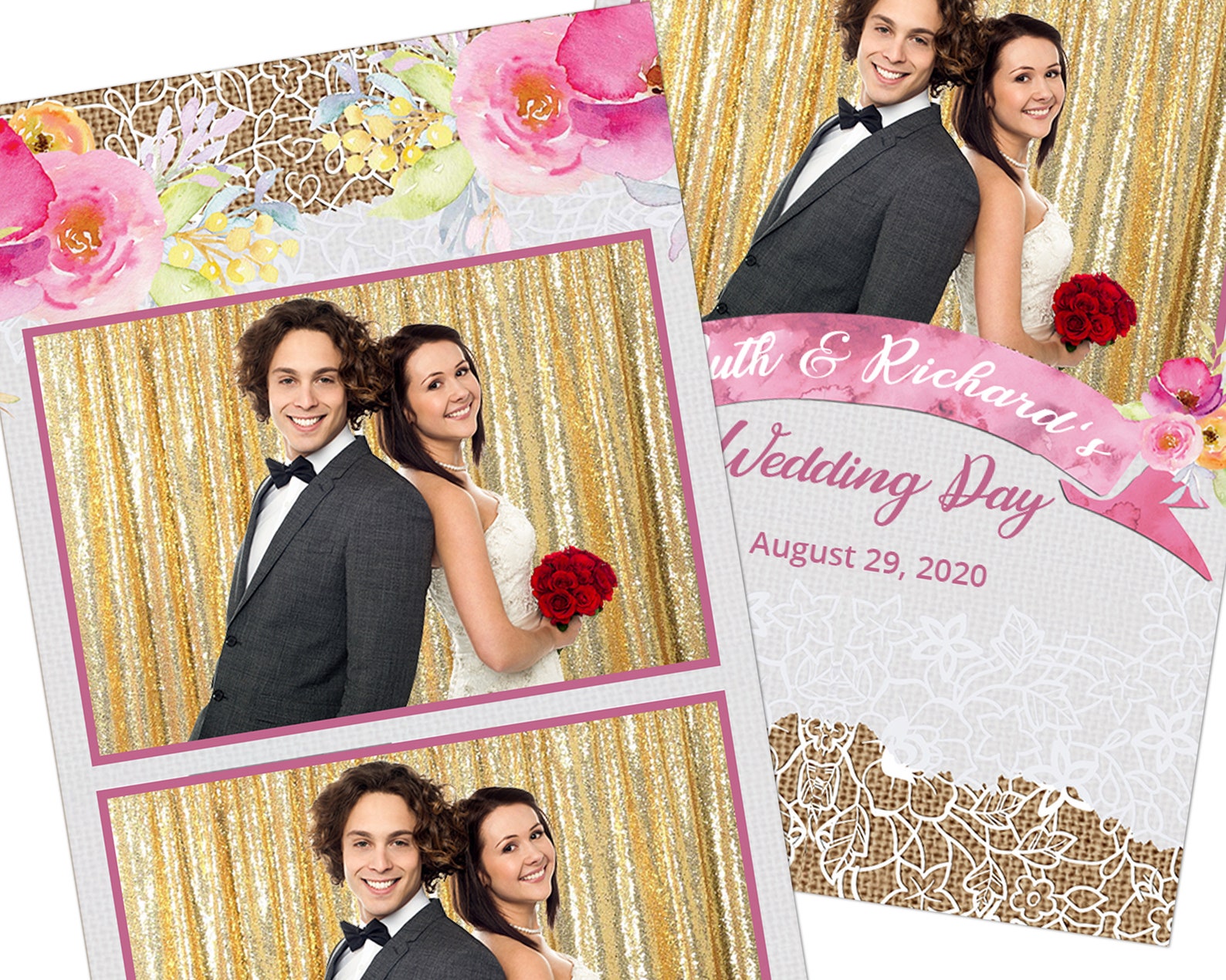 Photo Booth Template Wedding Photo Frame Bridal Shower Merry Etsy UK