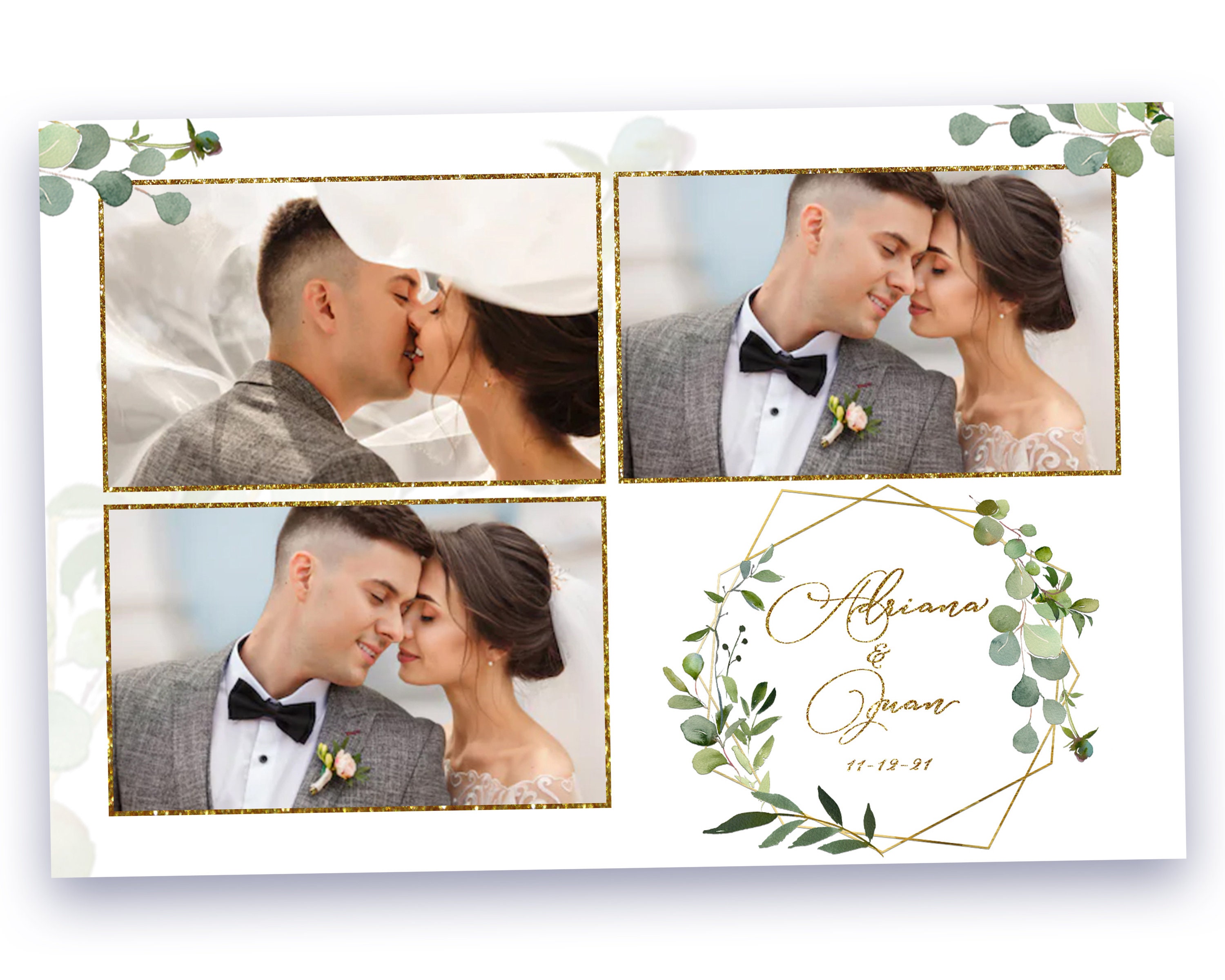 Photo Booth Strip Template, Minimalist Wedding Photo Booth Overlay, Photo  Booth Frame, 100% Editable Text, Templett, 2x6, 4x6 0026B-103PBC 