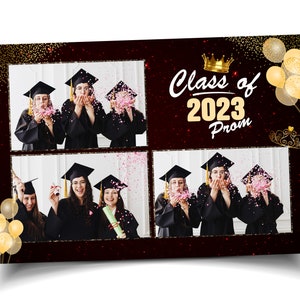 Classe de cerimônia de formatura de formatura de 2023 modelo de cabine fotográfica, festa de formatura, noite de baile para cabine de fotos 4x6 cartão postal png sobreposição psd, com fonte