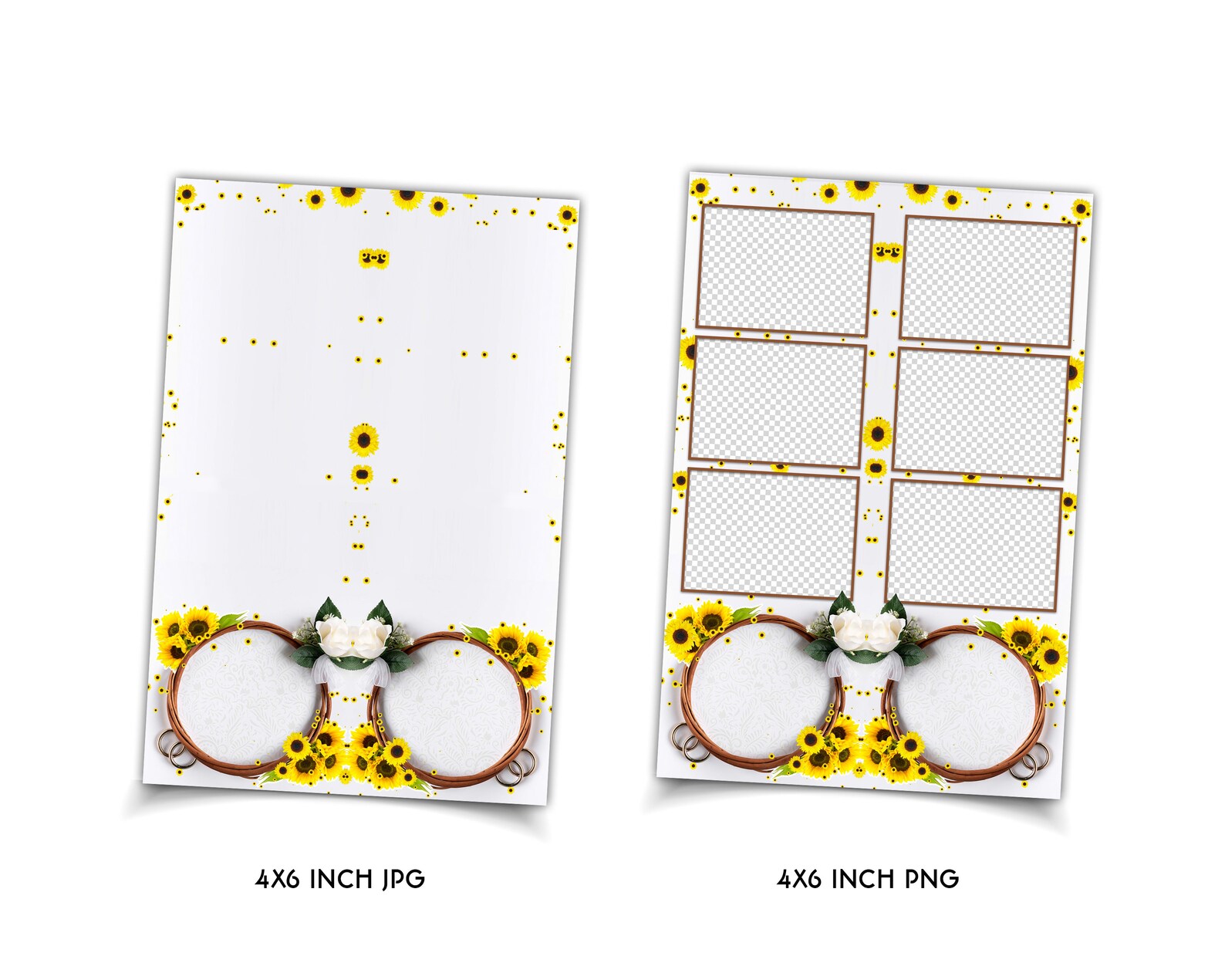 Photo Booth Template Sunflower Photobooth Template Photo Strip Etsy