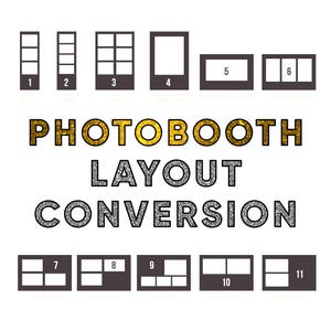 Layout-Konvertierung einer beliebigen Photobooth-Vorlage | 2x6, Strip, 4x6, Postkarte, Spiegelbooth, 360 Overlay, Salsa, Touchpix, Dunkelkammer, DSLR Booth