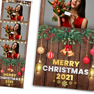 2022 4x6 Christmas Frame Christmas Photobooth Template Merry Christmas And New Year | Etsy