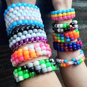 Pride Flag Kandi Bracelet | LGBTQ+ beaded jewelry