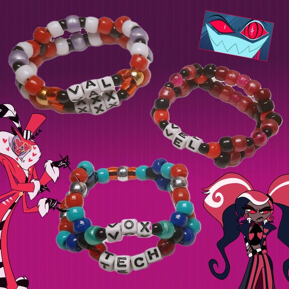 The Vees Kandi Bracelet | Hazbin Hotel Valentino Vox Velvette