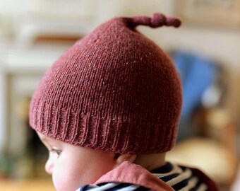 Baby Acorn Hat / 100 % Recycled Cashmere and Silk