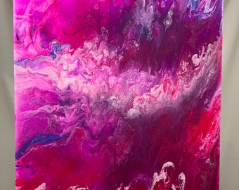 Pink and Purple Acrylic Pour