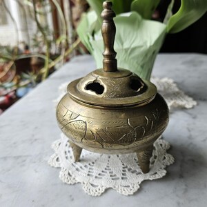 Vintage Asian Brass Incense Burner