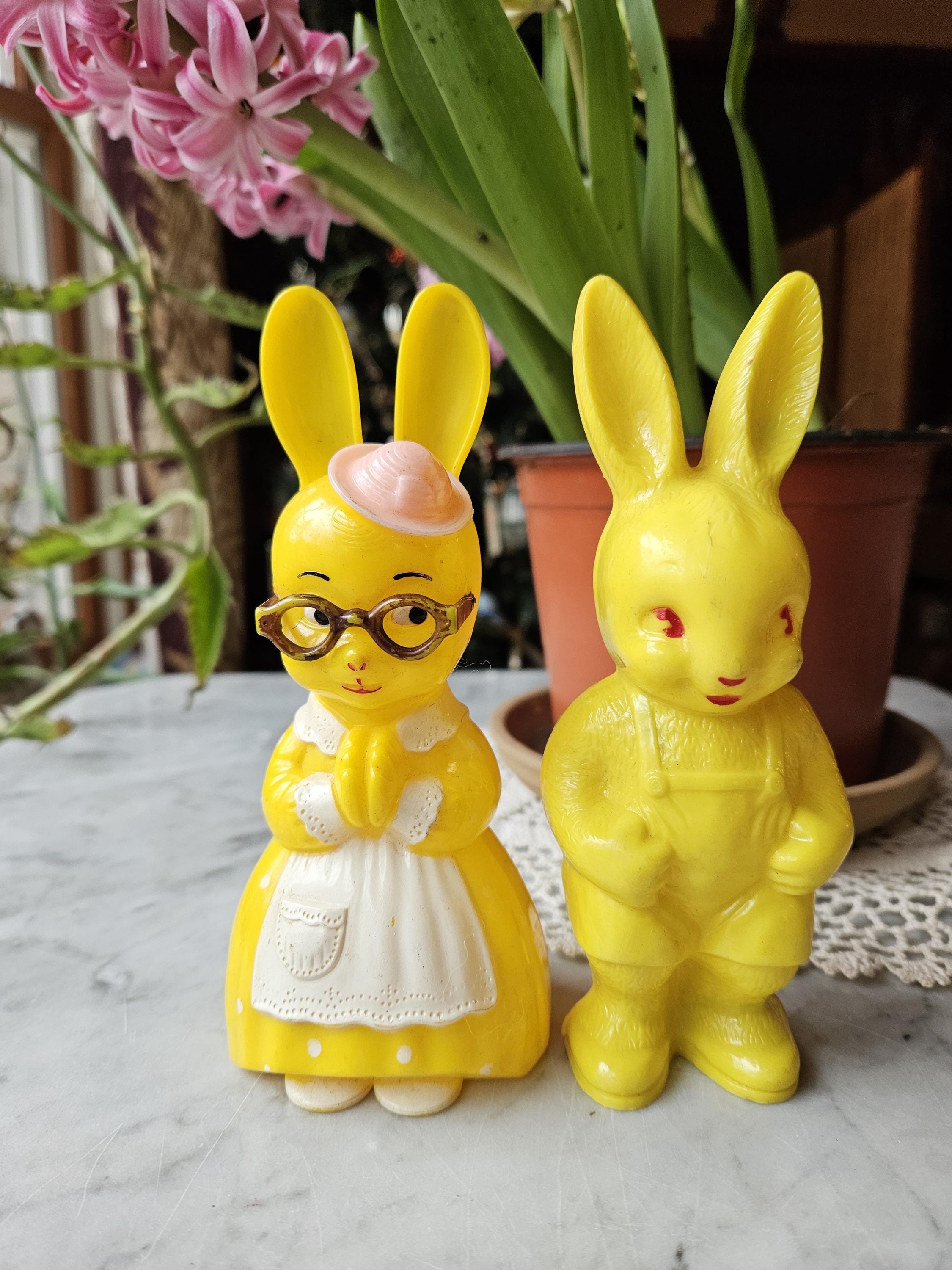 Vintage Knickerbocker Plastic Bunny - Etsy