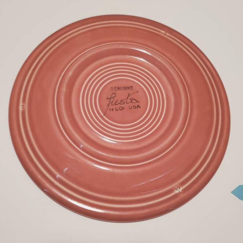 Vintage 7 Rose Glaze Fiesta Salad Plate 1950s