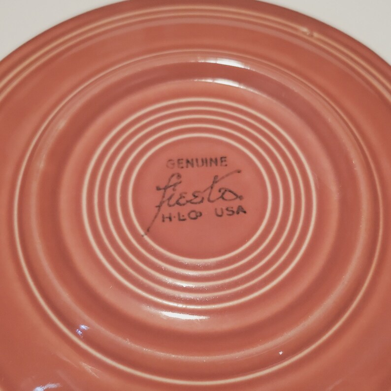 Vintage 7 Rose Glaze Fiesta Salad Plate 1950s
