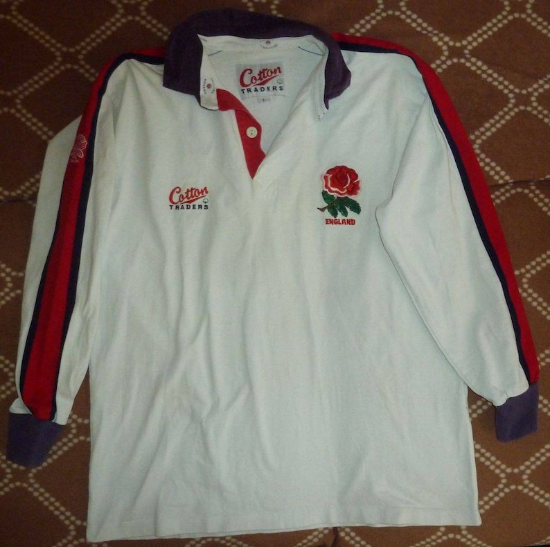 Jersey England Rugby home 1993 Cotton Traders L Vintage Etsy