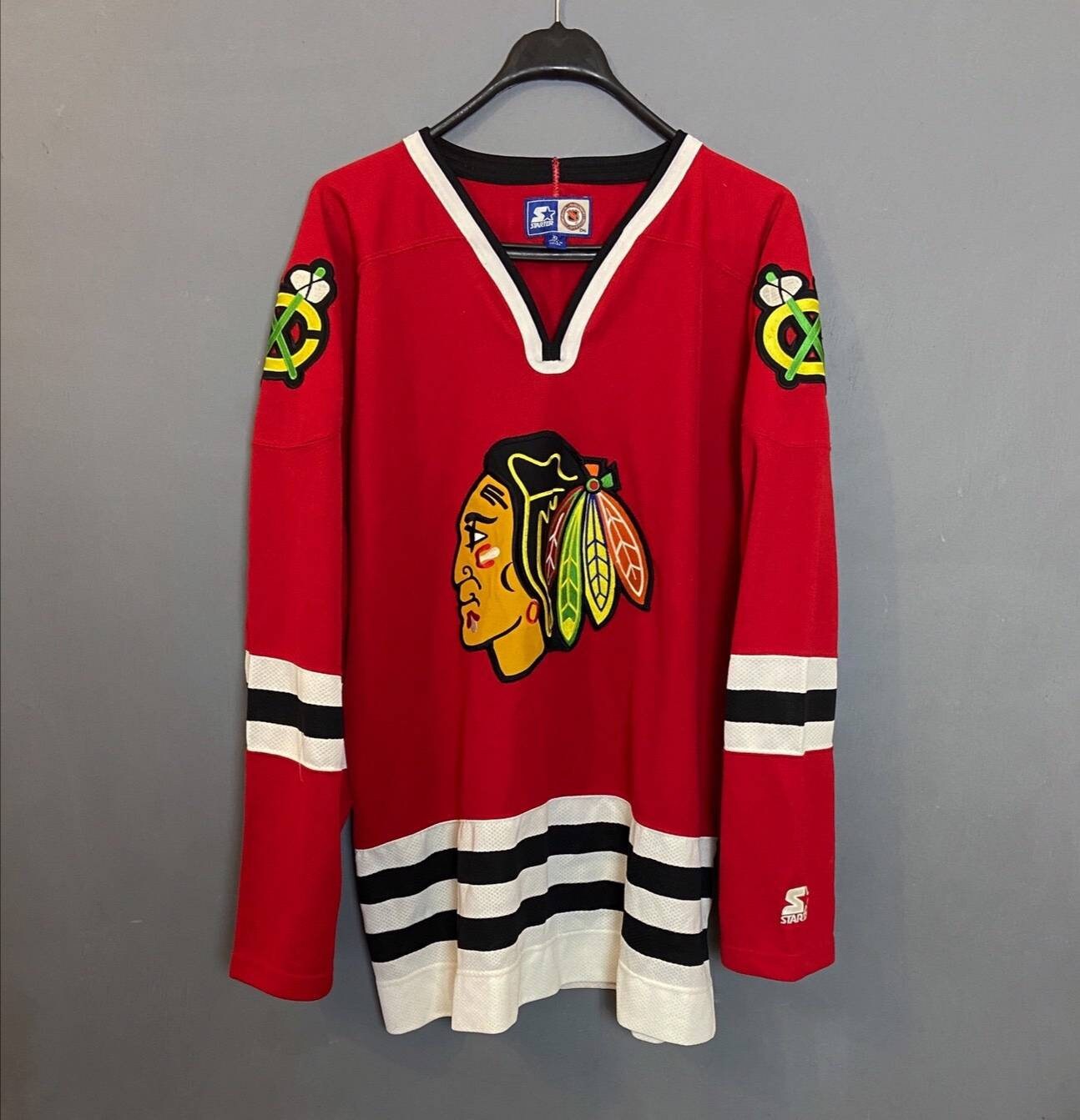 Jersey Chicago Blackhawks NHL Starter 1990's Vintage Etsy