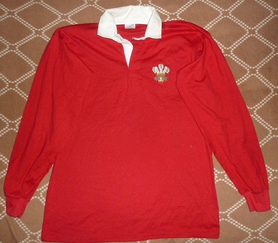 Jersey Wales Rugby 1980's Vintage