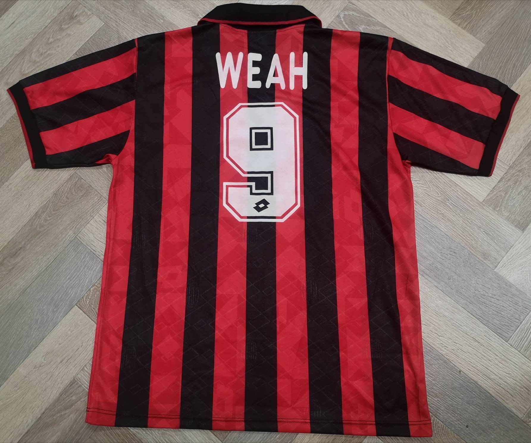 Authentic jersey Weah Milan AC 1995-96 home Adidas Vintage | Etsy Authentic jersey Weah Milan AC 1995-96 home Adidas Vintage | Etsy