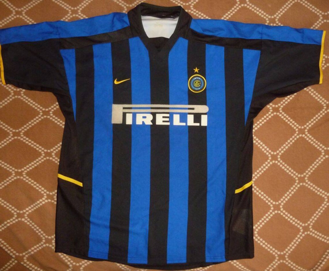 Camiseta auténtica Inter de Milán 2002-2003 casa Nike Vintage - Etsy