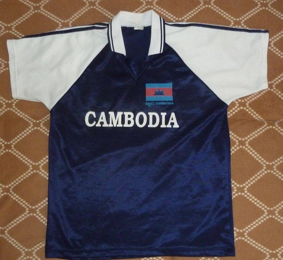 Rarely Vintage Jersey Cambodia 1990's HatTrick Spo