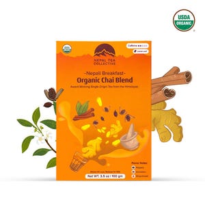 Loser Blatt Chai Tee | Premium Zertifizierter Bio Nepal Tee | Nepalesisches Frühstück - 3,5 oz