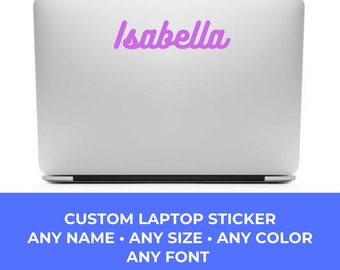 Custom Name Laptop Decal: Personalized Vinyl Sticker