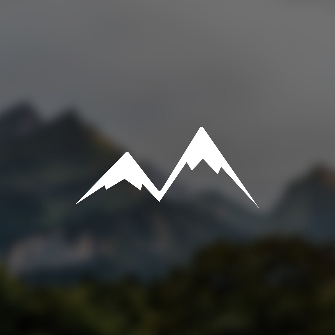 Mountain Decal Sticker White Car Decal / Window Decal / Etsy