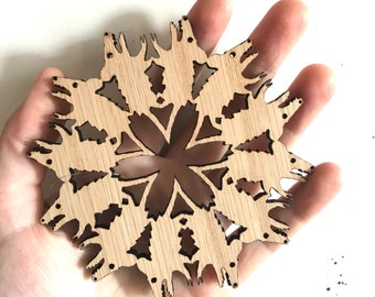 Opossum Snowflake Ornament