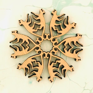Monkey Snowflake Ornament