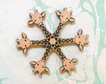 Giraffe Snowflake Ornament