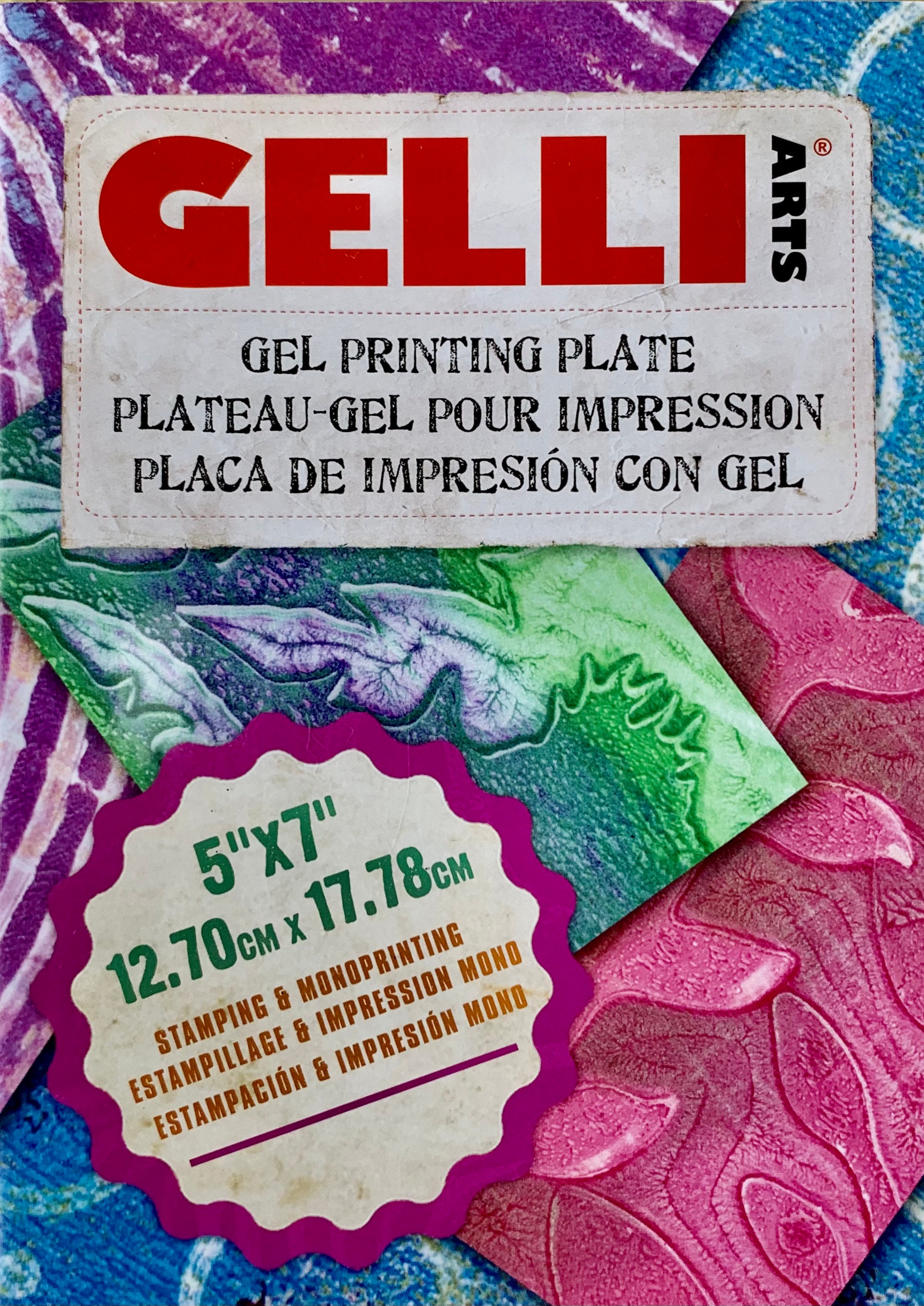 Gelli Arts Reusable Gel Printing Plate 7 Sizes GELLIARTS Stamping  Monoprinting