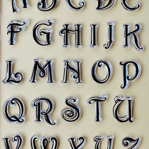 Alfabeto Letras cursivas Sellos de silicona transparente DIY Planificador de gofrado, Diario, Artesanía, Scrapbooking, Decoración
