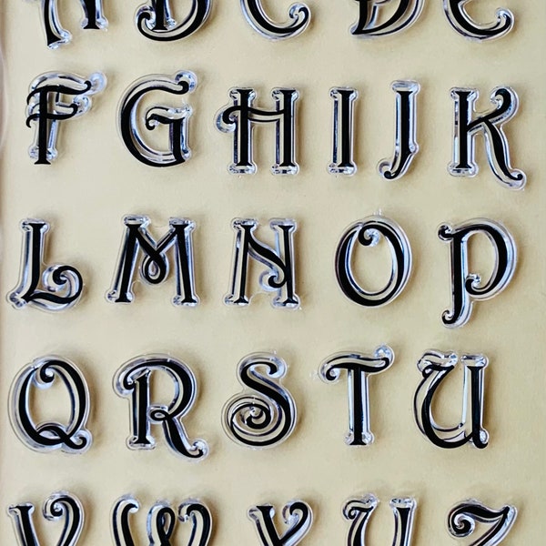 Alphabet Rubber Stamps Etsy