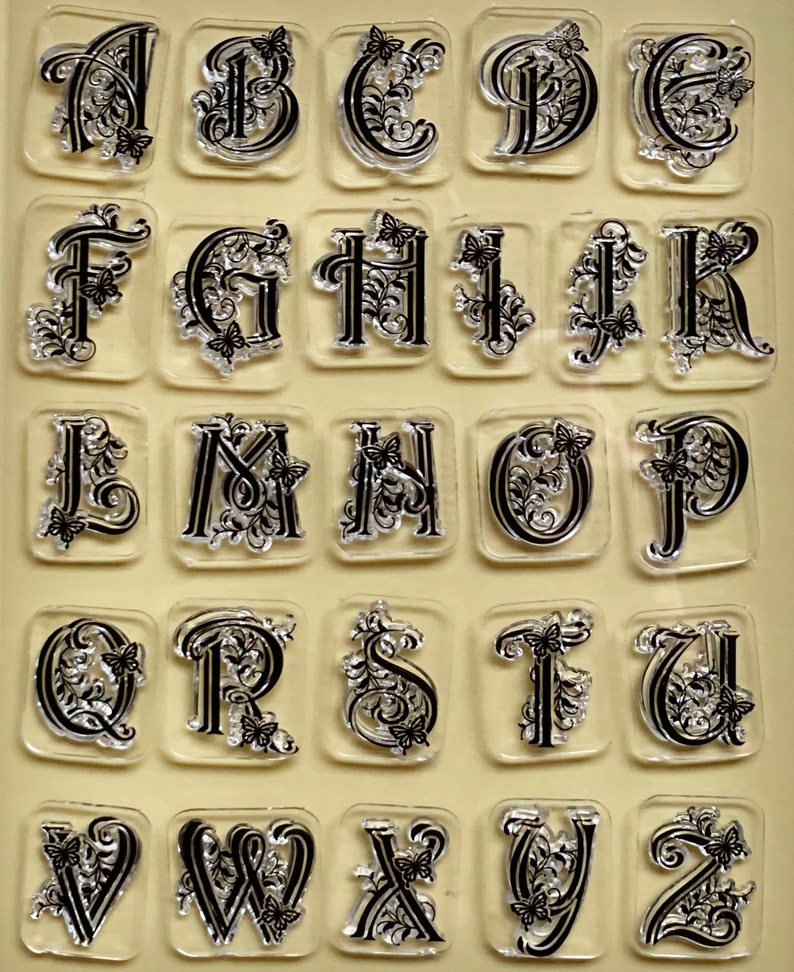 Alphabet Letters Clear Silicone Stamps DIY Embossing Planner, Journal ...