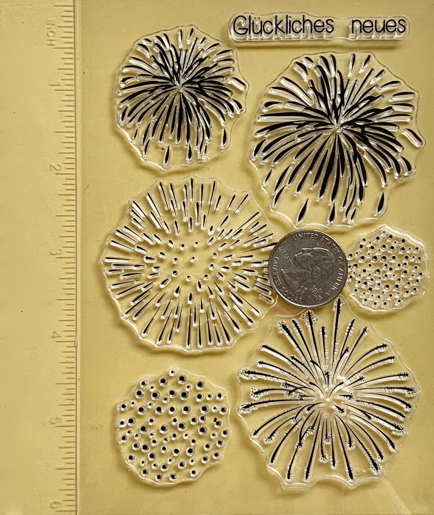 Fireworks 4th of July Stamp Flower Burst Clear Silicone Stamps DIY ...