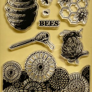 Bee Hive Honeycomb Clear Silicone Stamps DIY Embossing Planner, Journal, Craft, Scrapbooking, Decoratie