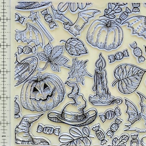 Halloween Pumpkin Bat Przezroczyste Silikonowe Stemple DIY Tłoczenie Planner, Dziennik, Rzemiosło, Scrapbooking, Dekoracja