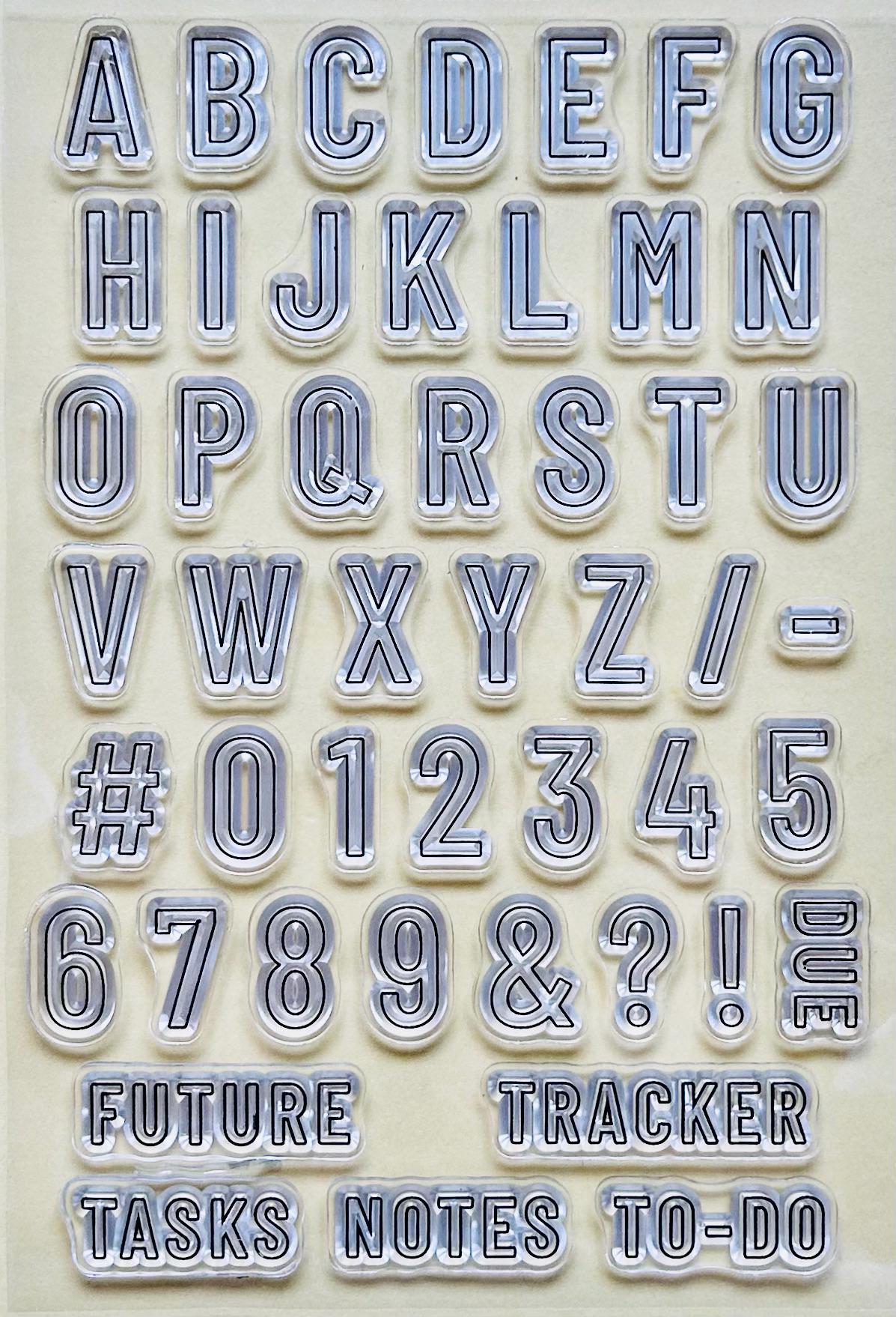 Alphabet Capitol Letters Clear Silicone Stamps DIY Embossing Planner ...