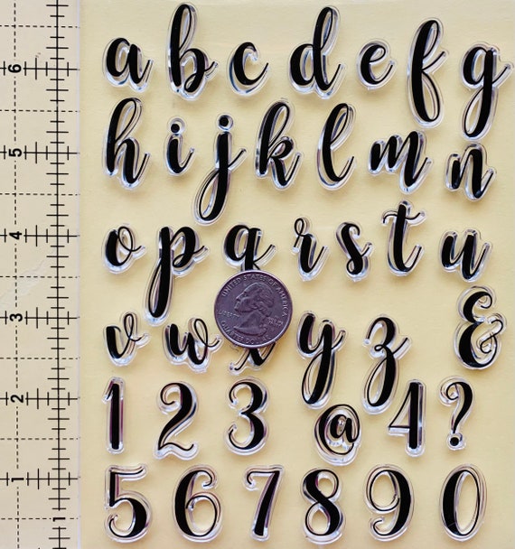 41 Piece Stamp Set Docrafts A5 Clear Alphabet Stamps - 41 Piece Letter ...