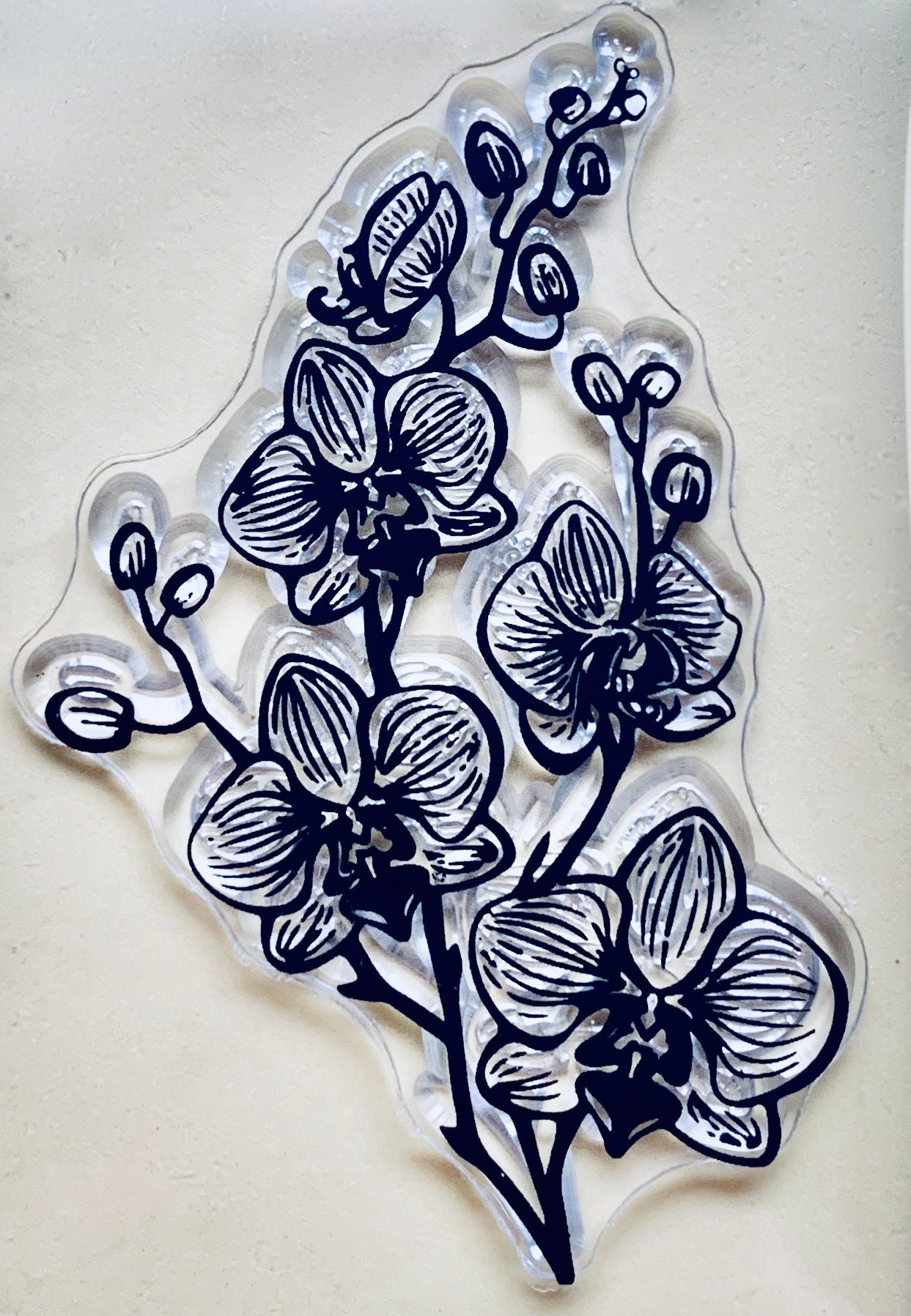 Orchid Flower Clear Silicone Stamps DIY Embossing Planner, Journal ...