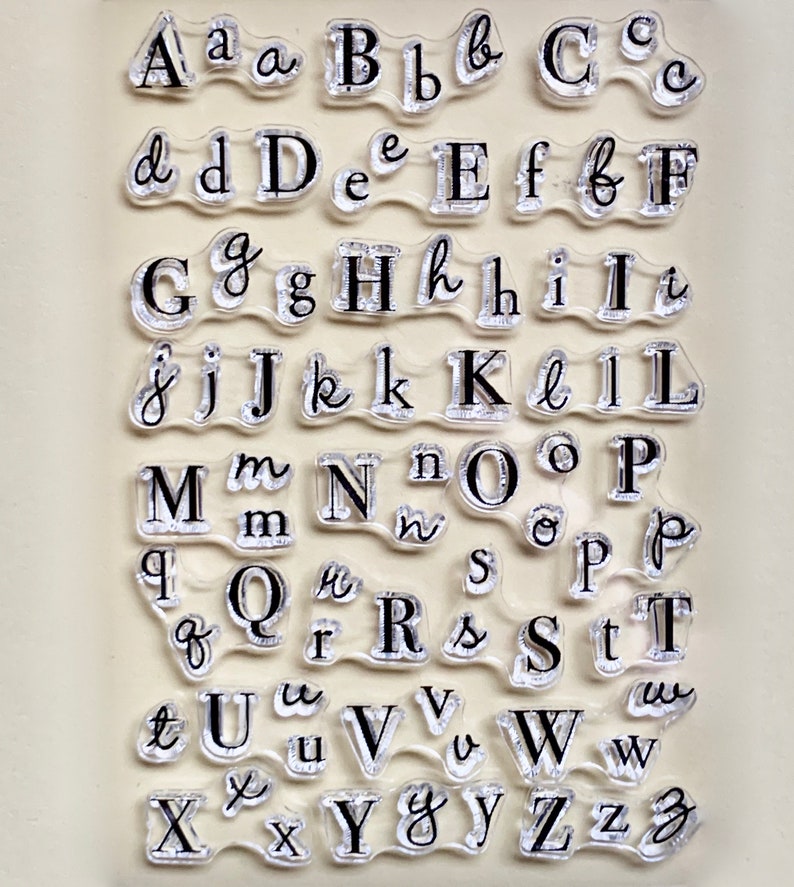 Alphabet Letters Clear Silicone Stamps DIY Embossing Planner, Journal ...
