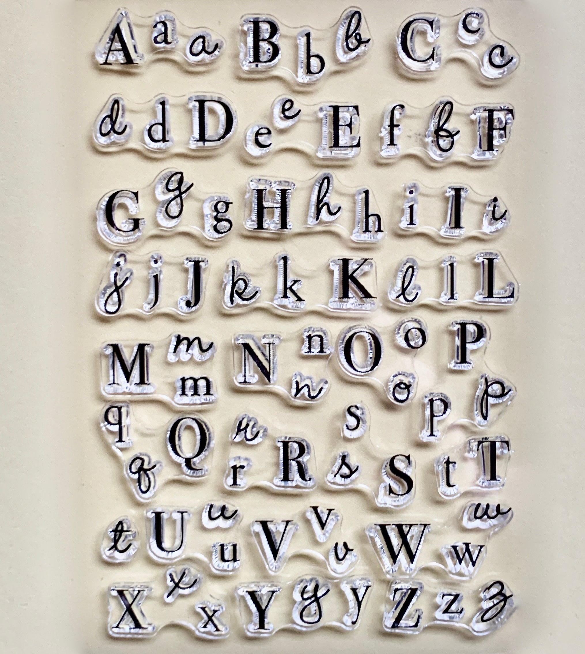 Alphabet Letters Clear Silicone Stamps DIY Embossing Planner, Journal ...