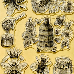 Bee Hive Honey Pot Hive Clear Siliconen Stempels DIY Embossing Planner, Journal, Craft, Scrapbooking, Decoratie