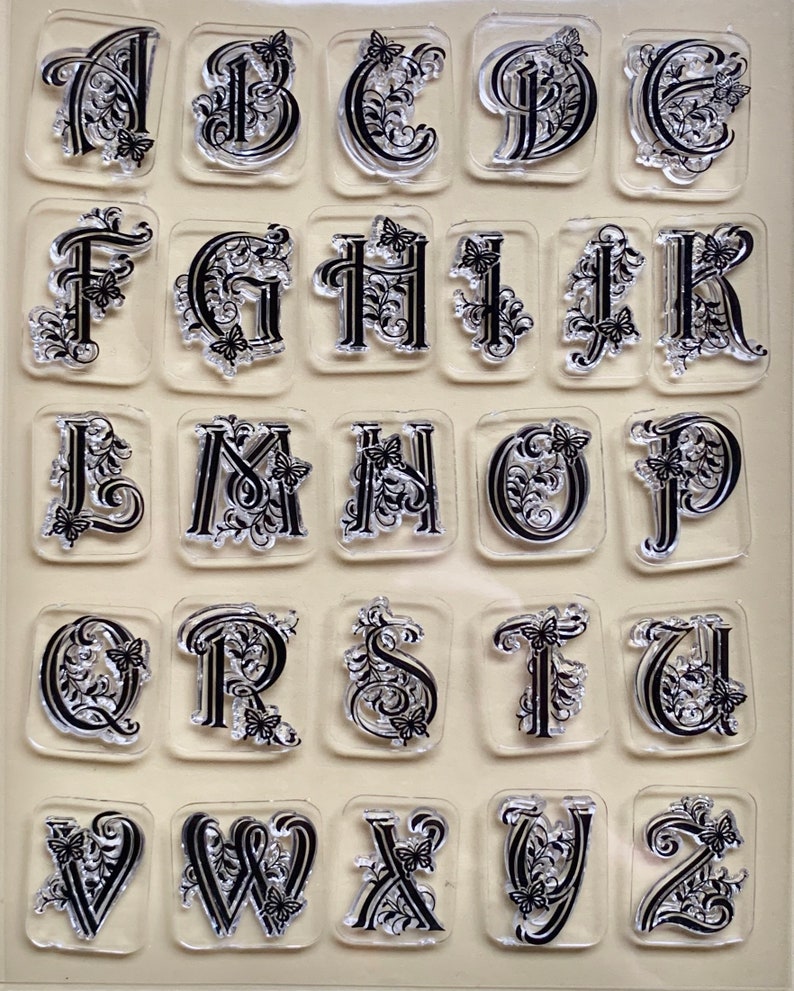 Alphabet Letters Clear Silicone Stamps DIY Embossing Planner Etsy