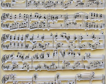 Music Note Musical Clear Silicone Stamps DIY Embossing  Planner, Journal, Craft, Scrapbooking, Decoration