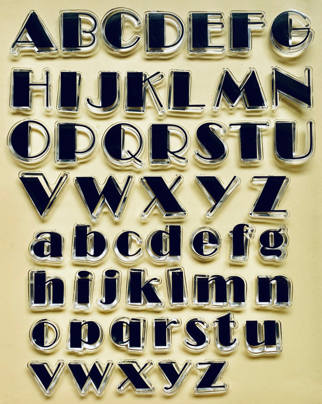 Capitol & Lowercase Letters Clear Silicone Stamps DIY Embossing Planner