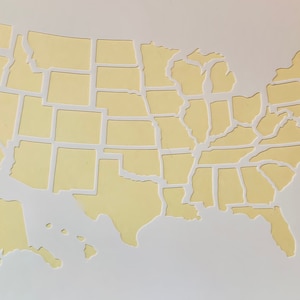 PLANTILLA GRANDE EE. UU. Planificador de mapas americanos, diario, artesanía, álbumes de recortes, decoración