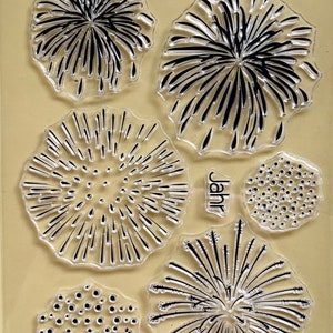 Fireworks Clear Silicone Stamps DIY Embossing  Planner, Journal, Craft, Scrapbooking, Decoration