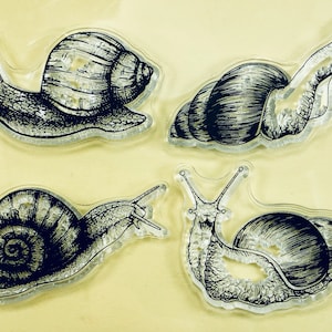 Tampons en silicone transparent escargot pour bricolage, agenda, carnet de notes, travaux manuels, scrapbooking, décoration