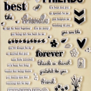 Bonjour, meilleurs amis pour toujours, script de fabrication de cartes, tampons en silicone transparents, bricolage, agenda, carnet de notes, travaux manuels, scrapbooking, décoration